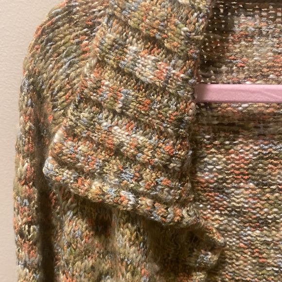 Multi-colored Chico’s Cardigan with Wooden Buttons - Picture 7 of 8